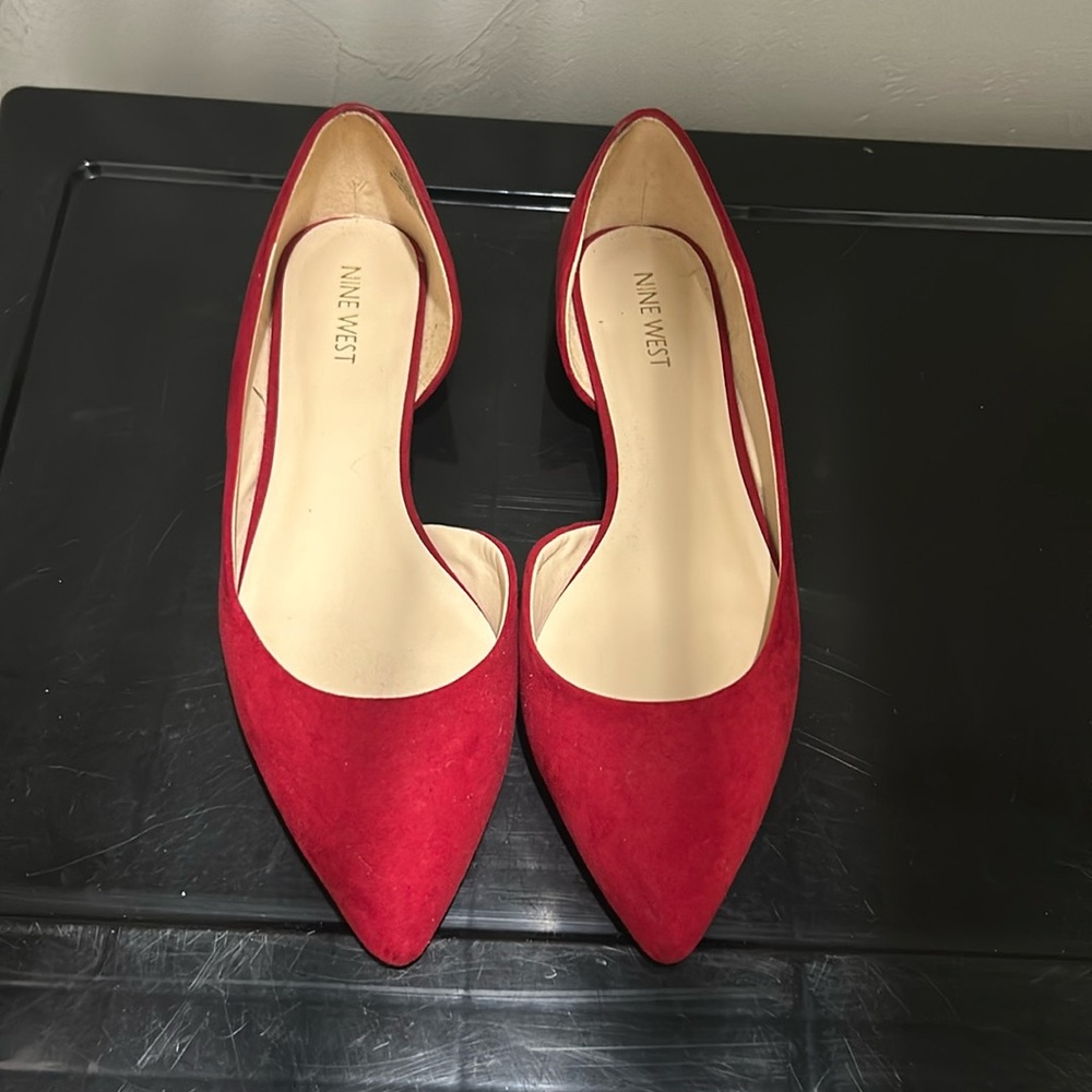 Nine west red flats